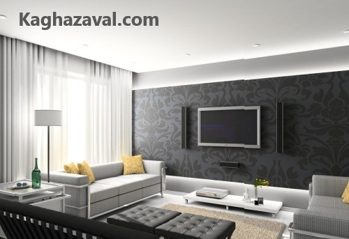 کاغذ دیواری پشت تلویزیون | کاغذ اول