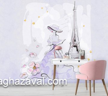 فروش پوستر دیواری سه بعدی دخترانه | کاغذ اول