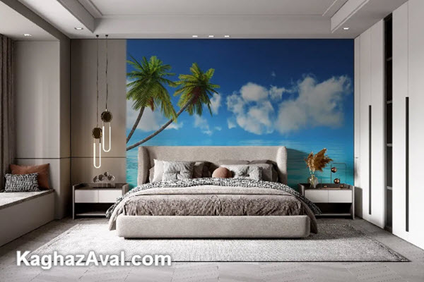 قیمت کاغذ دیواری سه بعدی طرح دریا | کاغذ اول